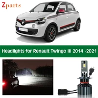 car headlamp for renault twingo iii 3 led headlight bulb low high beam canbus white 12v 6000k auto lights front lamp accessories