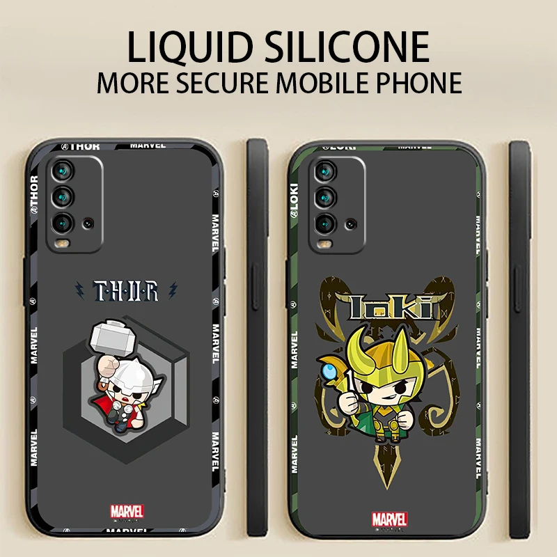 

Marvel Comics Phone Case For Xiaomi Redmi 9 9i 9T 9AT 9A 9C Note 9 Pro MAX 5G 9T 9S ShockProof Coque Unisex Silicone Cover Soft