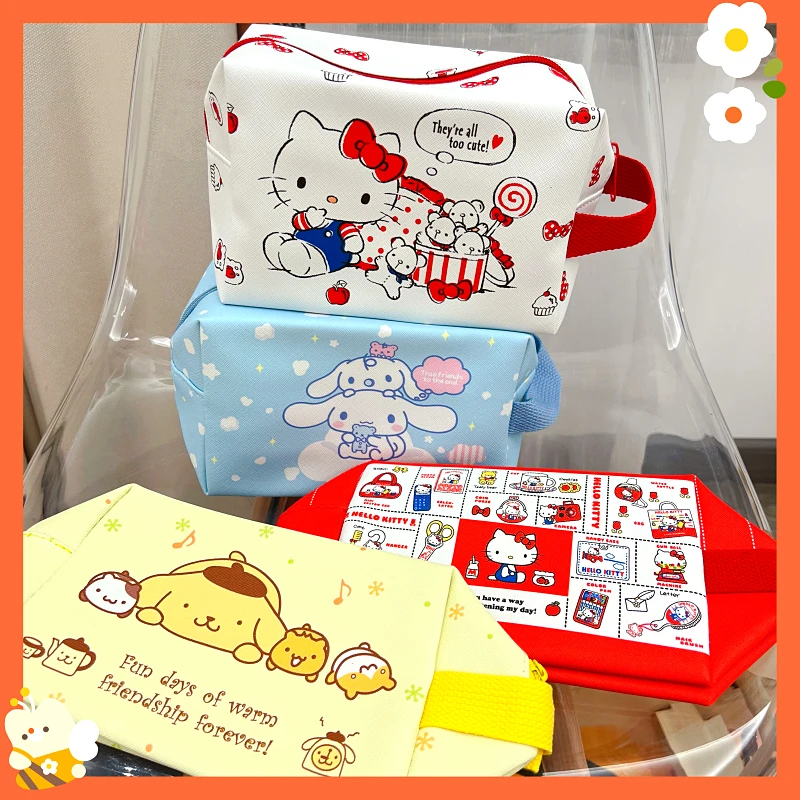 

Sanrioed Cinnamoroll пом ПУ девушки отдых большой емкости путешествия портативный хранения мыть макияж водонепроницаемый мешок
