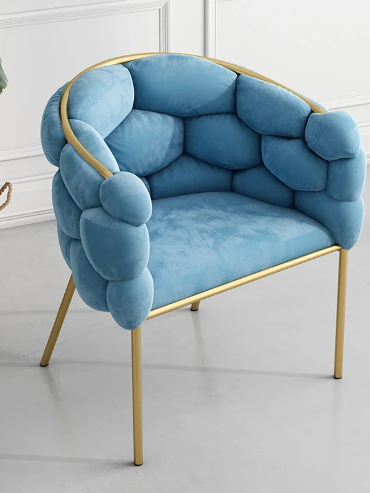 Стул для макияжа мебель из розового бархата современного дизайна кресло отдыха в