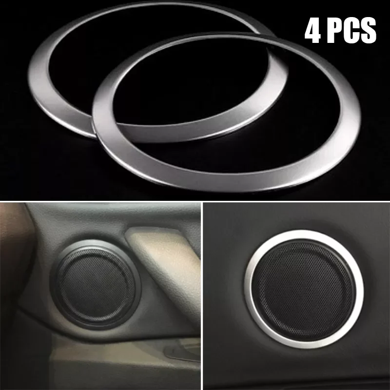 

4pcs Car Door Ring Trim For BMW X1 F48 2016-2018 Speaker Ring Cover Interior Front Rear Trim Frame Decor Replacement Accessories