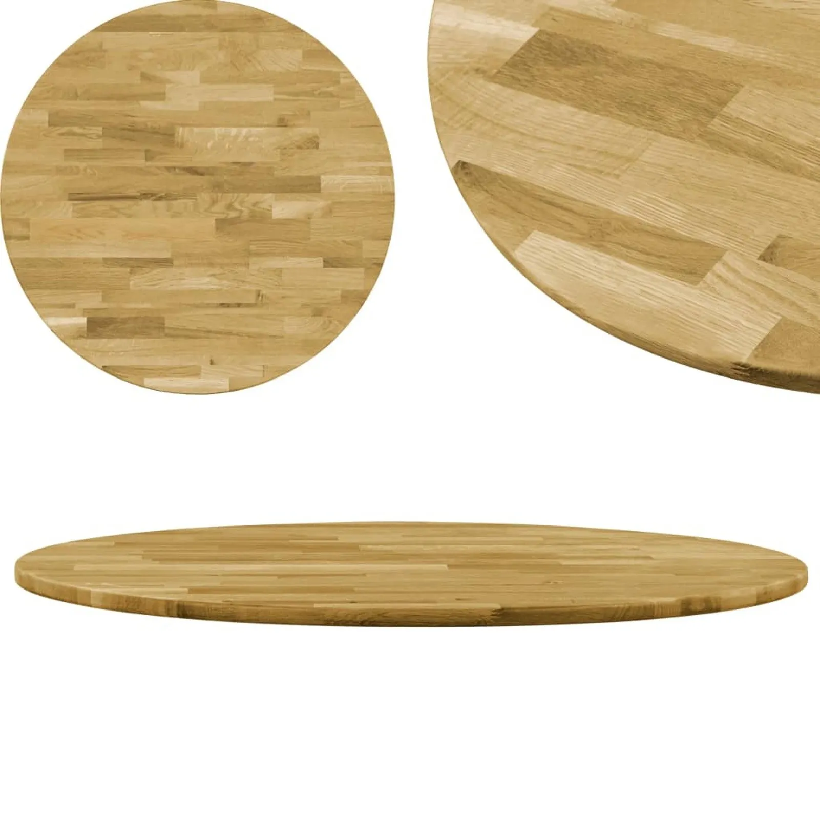 

Table Top Solid Oak Wood Round 0.9" 15.7"