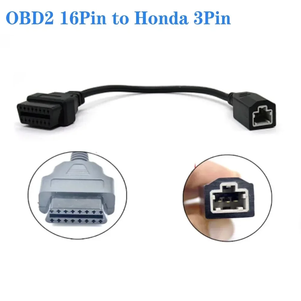 

16-контактный кабель OBD 2 для Honda 3pin OBD1 адаптер OBD2 OBDII Для Honda 3-контактный до 16-контактный разъем адаптера