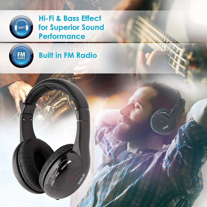 

Universal 5 In 1 Wireless Headset Denoise Headphone Headset Pc Fm Radio Stereophone For Pc Fm Radio High Fidelity Home New