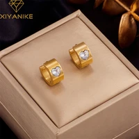 xiyanike 316l stainless steel earrings for women geometric gold color new trends simple ttrendy design chic party %e2%80%8bjewelry gifts