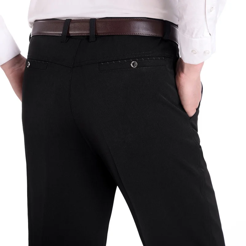 

New Design Autumn Men Casual Pants Thick Loose Male Pant High Waist Straight Trousers Business Fashion Pants Man Plus Size 29-40