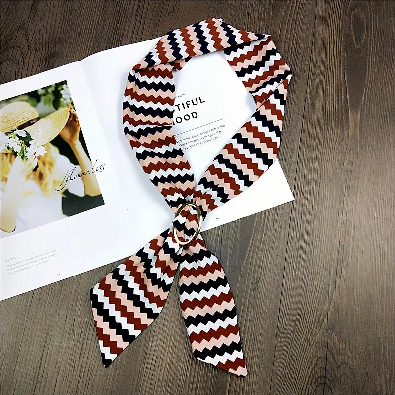 

Роскошный шелковый шарф, Женский дизайнерский однотонный рюкзак, узкие женские шарфы