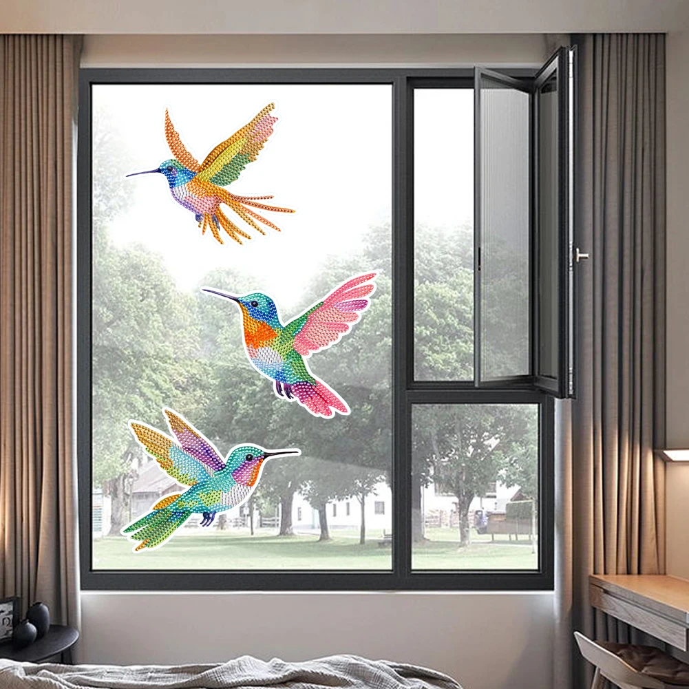 6 шт. мозаичные наклейки с бриллиантами колибри Рождественские бриллианты