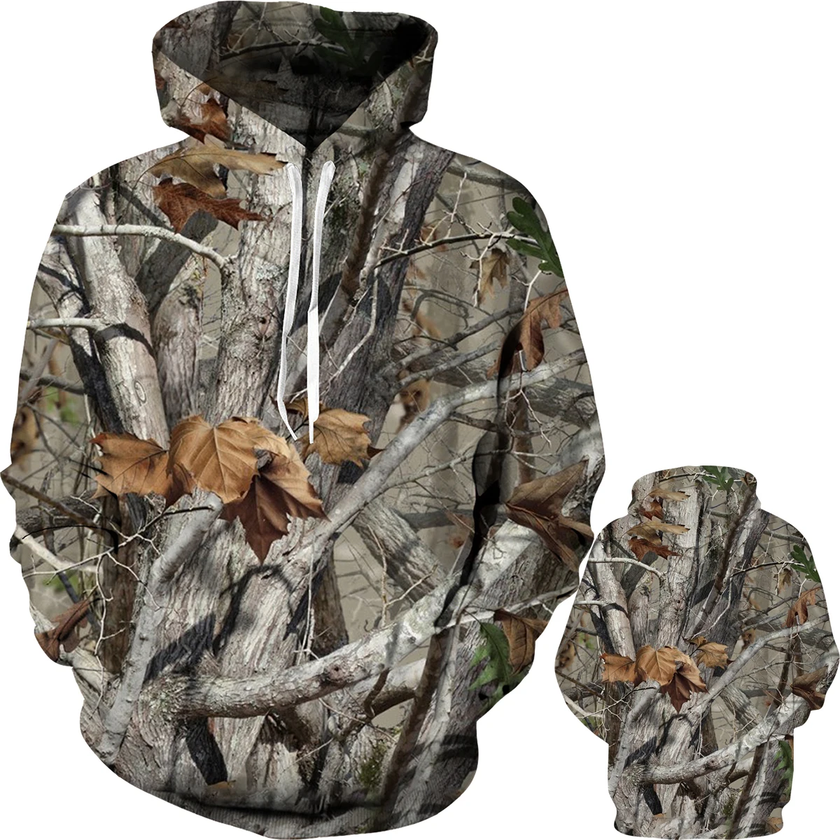 Hoodies de camuflagem florestal masculino casacos com padrão animal 3D casaco ao ar livre pescar acampar caçar pulôver mo