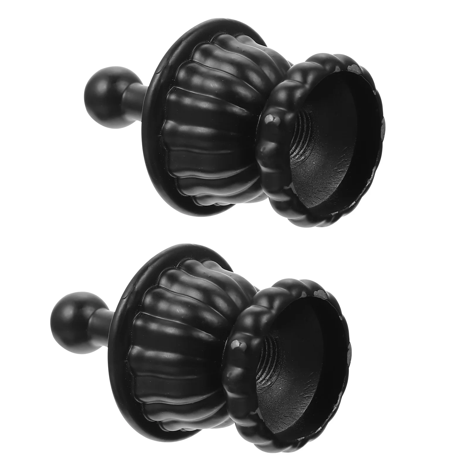 

2 Pcs Light Shade Knob Floor Lamp Black Finial Zinc Alloy Lampshade Holder