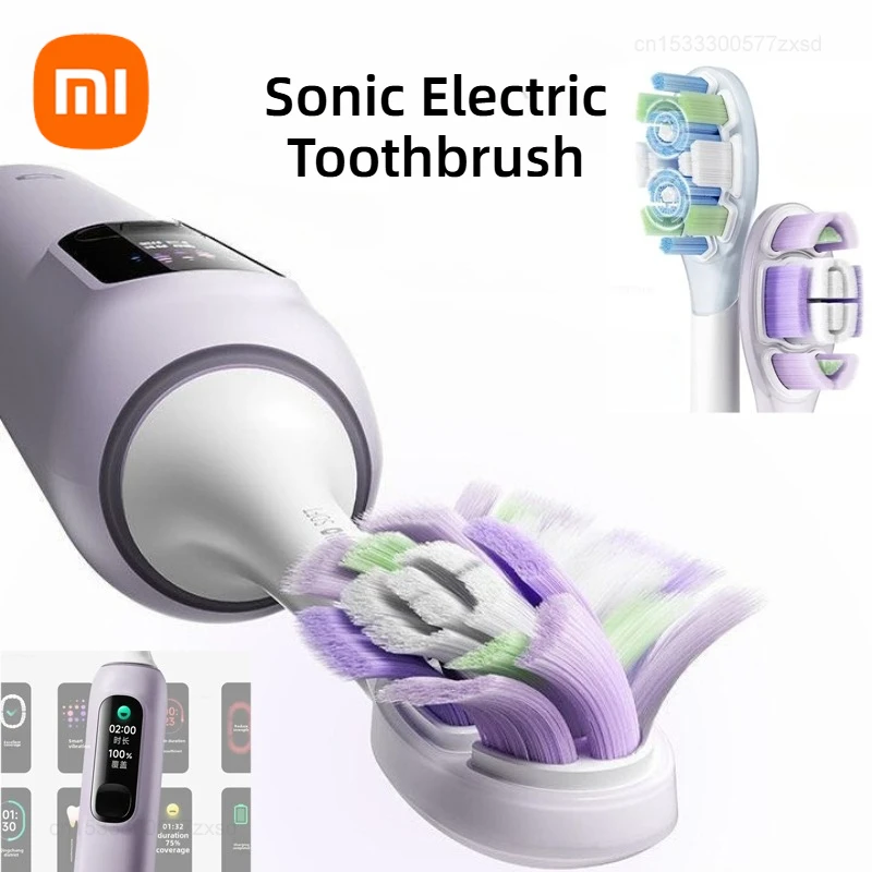Фото Электрическая зубная щетка Xiaomi Sonic Sweep Vibration Pro с интеллектуальным распознаванием поверхности зуба, цифровым дисплеем, напоминаниями и водонепроницаемостью №1