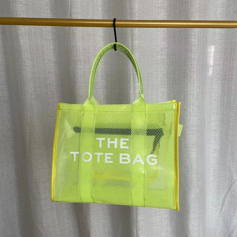 2023 Hot Selling Transparent Solid Color PVC Tote Bags Fashion Women's Shoulder Messenger Bags Large Capacity Portable Beach Bag