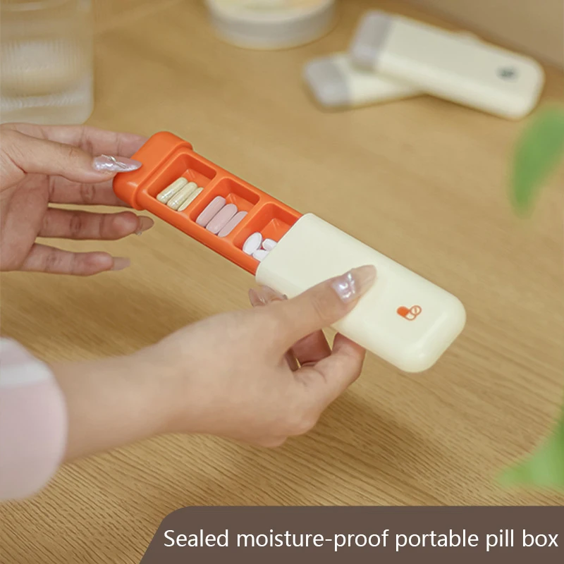 Выдвижная портативная коробка для таблеток таблетница Диспенсер коробки