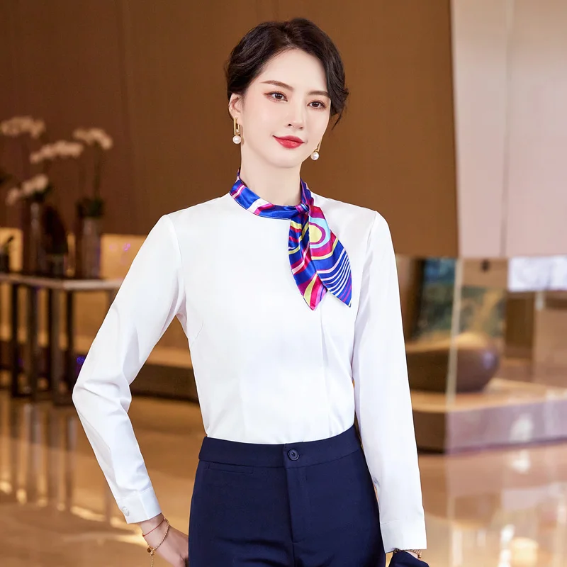 Модная рубашка в Корейском стиле официальная одежда Женская весенне-летняя