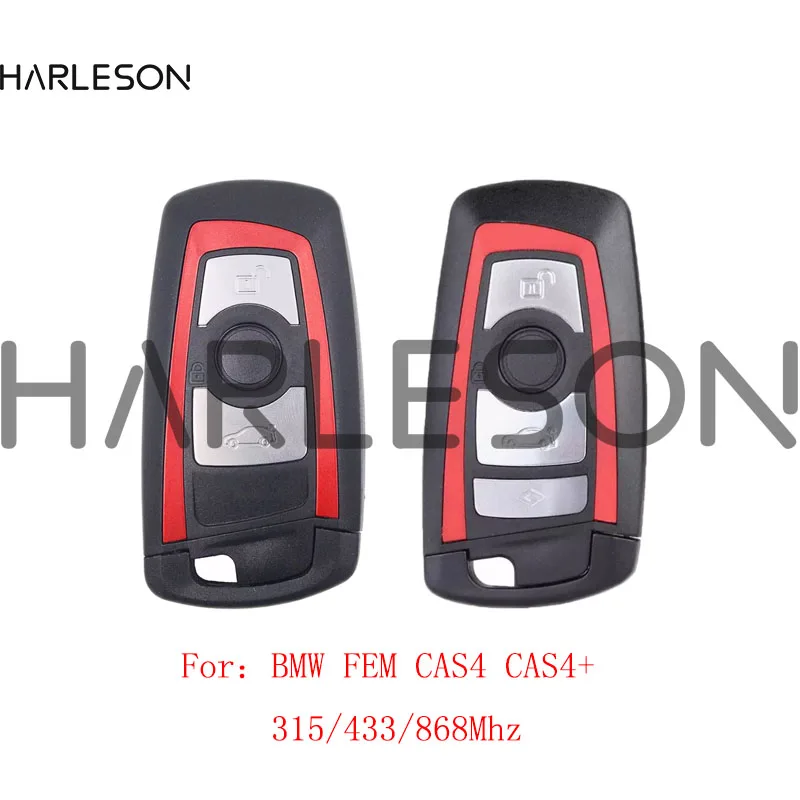 

Smart Remote Key Keyless For BMW 3 5 7 F Series 3/4Button 49CHIP 315/433/868 Mhz HU5767 HU5661 HU5662 FEM/BDC/CAS4/CAS4+ Red