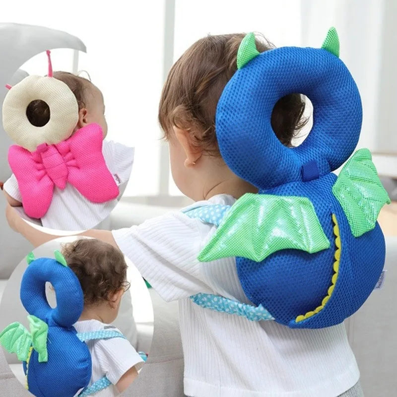 

2023 New Baby Head Protection Pad Toddler Anti-fall Headrest Pillow Baby Neck Cute Wings Resistance Cushion Bedding Backpack