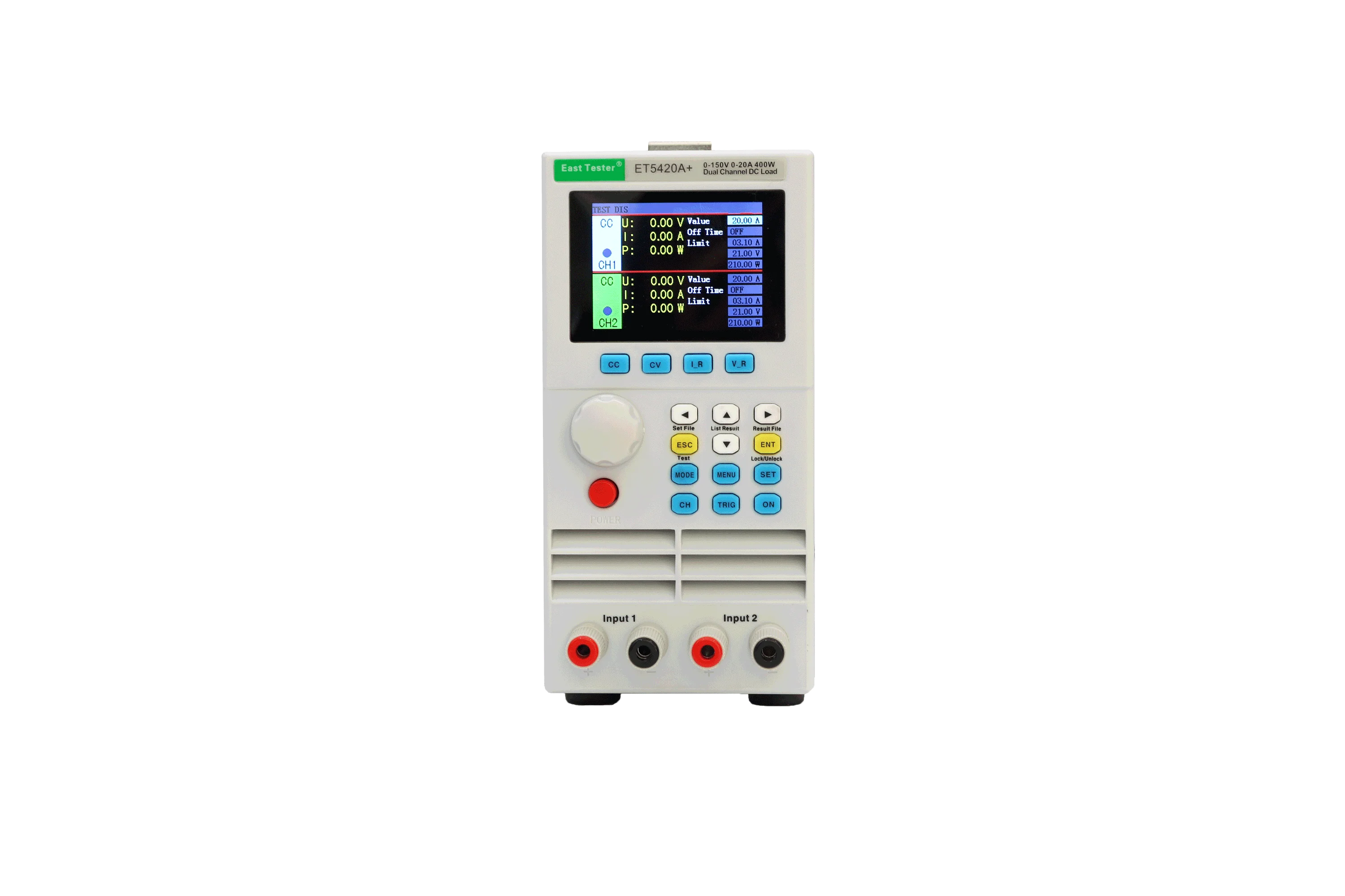 

ET5420 (Dual-Channel) ET5410 ET5411 (Single-Channel) Programmable Electronic Load 400W Input 0-150V / 0-40A Tester DC Load