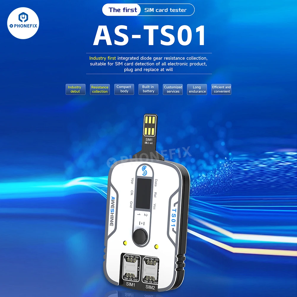 Тестер SIM-карты Aweshine TS-01 для iPhone iPad Android Phone Быстрое измерение неисправностей и