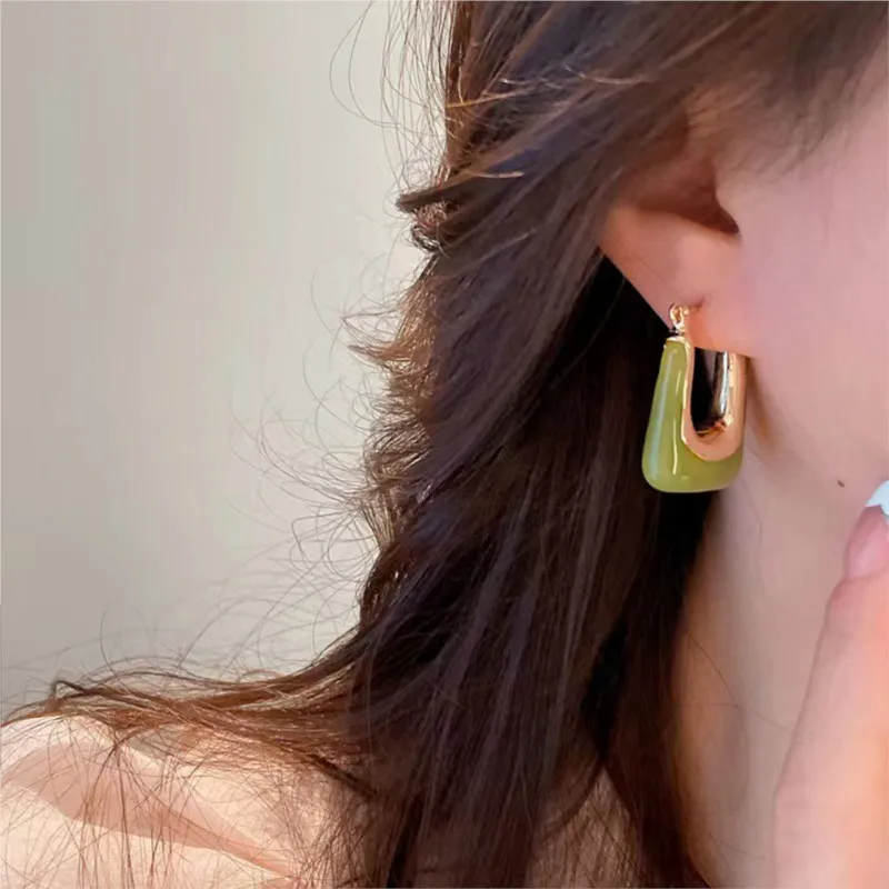 Винтажные U-образные серьги-кольца