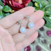 pearl geometric stud earrings simple small temperament earrings korean version pearl earrings jewelry earrings