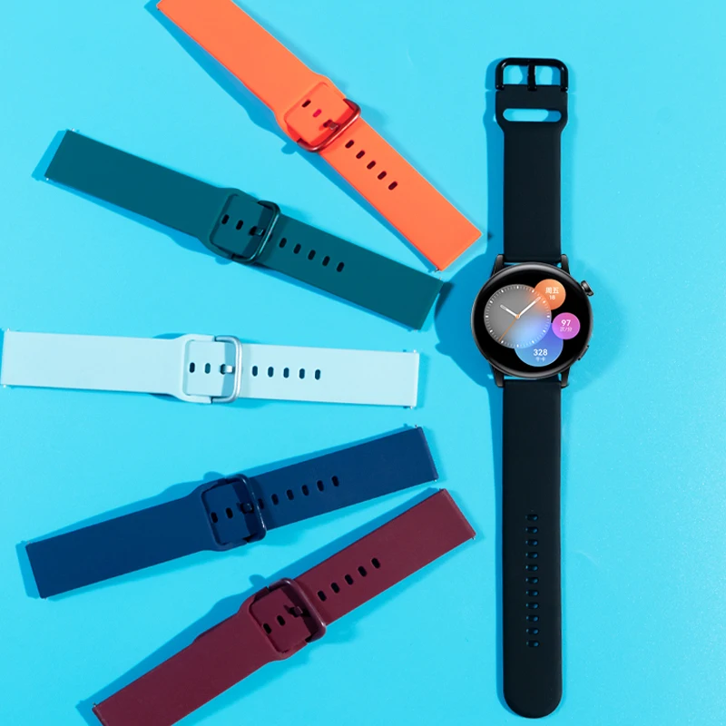 Silicone Strap For Samsung galaxy Watch 5 Pro/5/4/classic/Active 2 sport bracelet huawei/amazfit gtr gts 4/3/2e/pro 20/22mm band