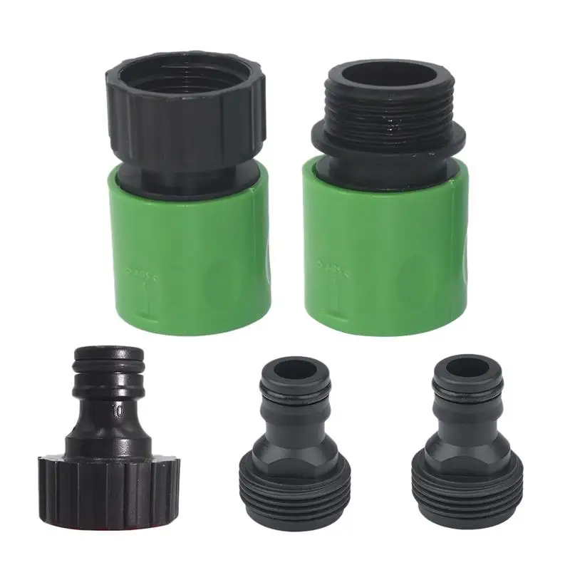 

10PCS/Set 3/4 inch Quick Release Hose Connector Thread Garden Faucet Adapter for Indoor Outdoor Household Garden (Black Green)