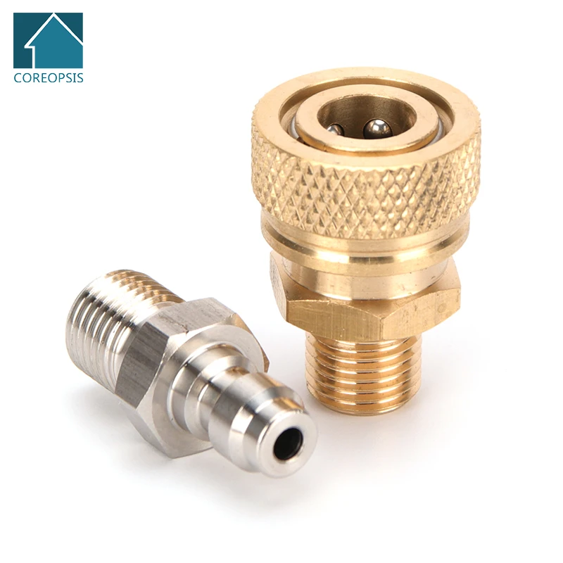 Быстроразъемные фитинги с наружной резьбой и штепсельная вилка с наружной резьбой модели 1/8NPT M10x1 1/8BSPP 4500psi 2 шт./компл.