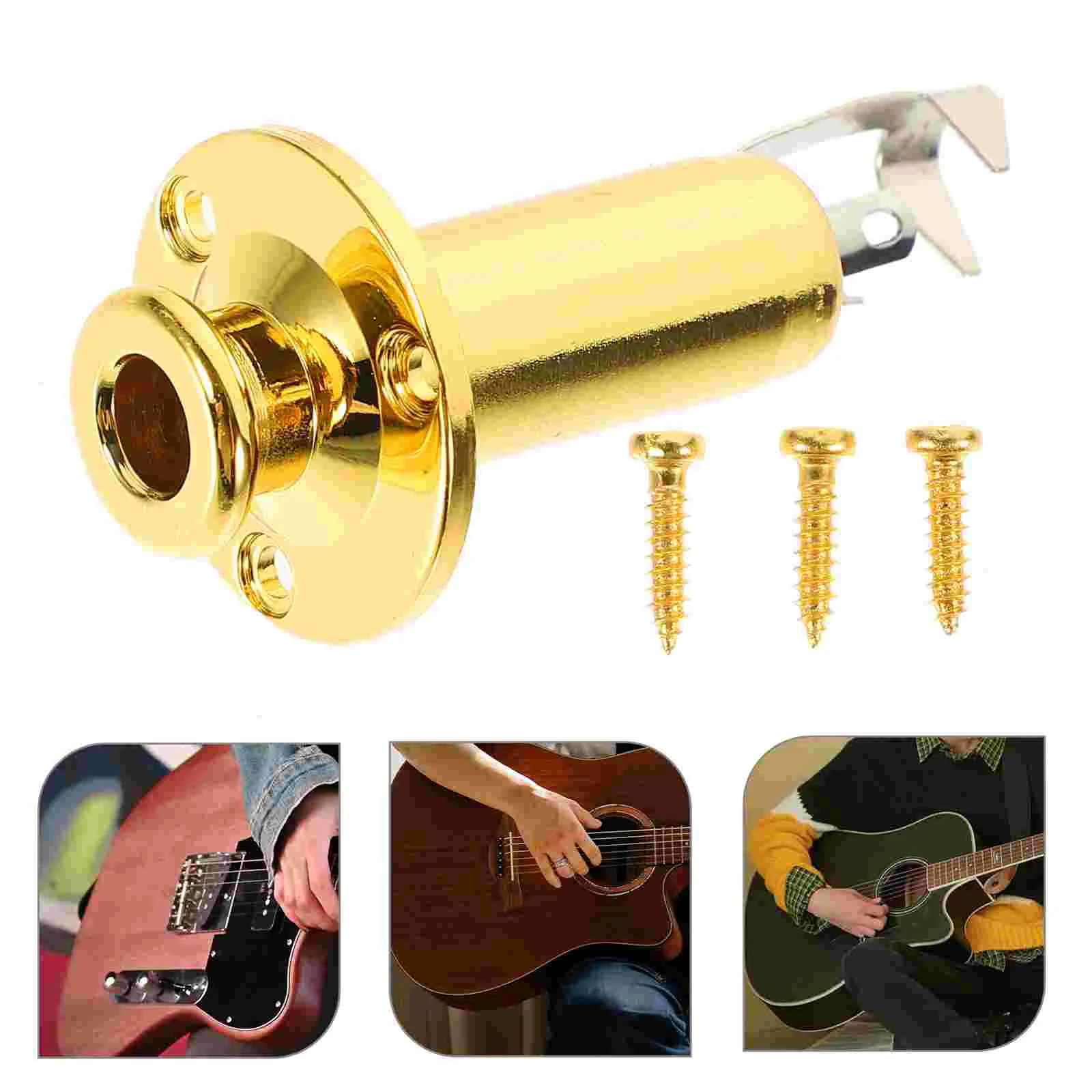 

Bass Guitar Acoustic Guitars Button Electronic Socket Plate Guitar Electronic Socket Guitar Output Socket Guitar End Pin Jack