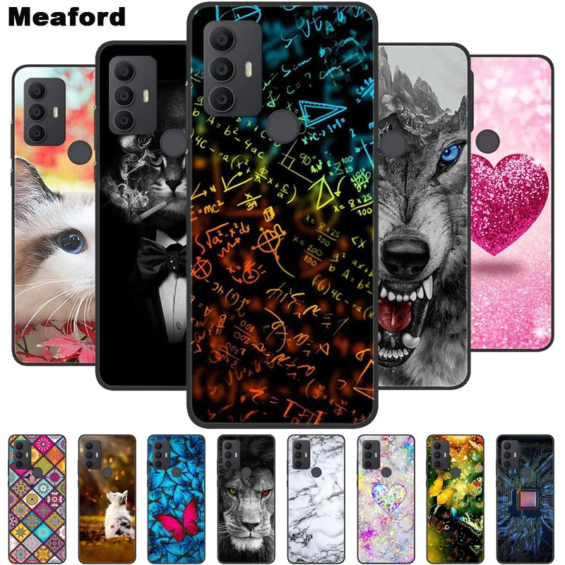 Чехол для TCL 30 SE - мягкий силиконовый коврик с крутым карикатурным рисунком на задней крышке. Фэшн TPU фундас.