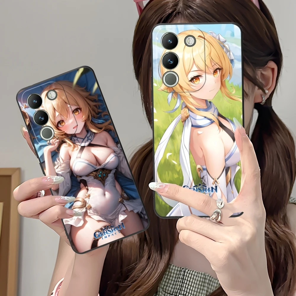 Genshin Impact Lumine Smart Cell Phone Case for VIVO Y95 Y93 Y31 Y20 V19 V17 V15 Pro X60 NEX Black Soft Cover Shell
