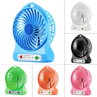 portable rechargeable led fan air cooler mini operated desk usb charging 3 mode speed regulation led lighting function