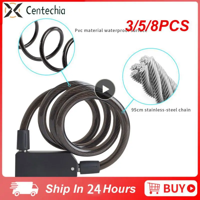 

3/5/8 шт., водонепроницаемые Велосипедные замки из нержавеющей стали