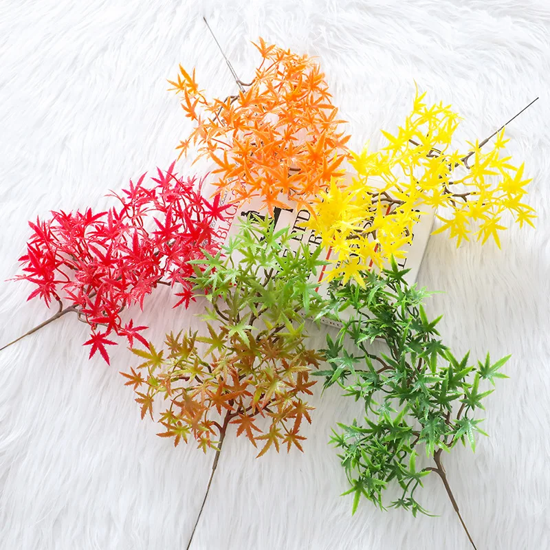 

36cm Autumn Maple Leaf Artificial Plant Flower Arrangement Garden Home Aesthetic Room Party Decoration Accessories Fake Plants