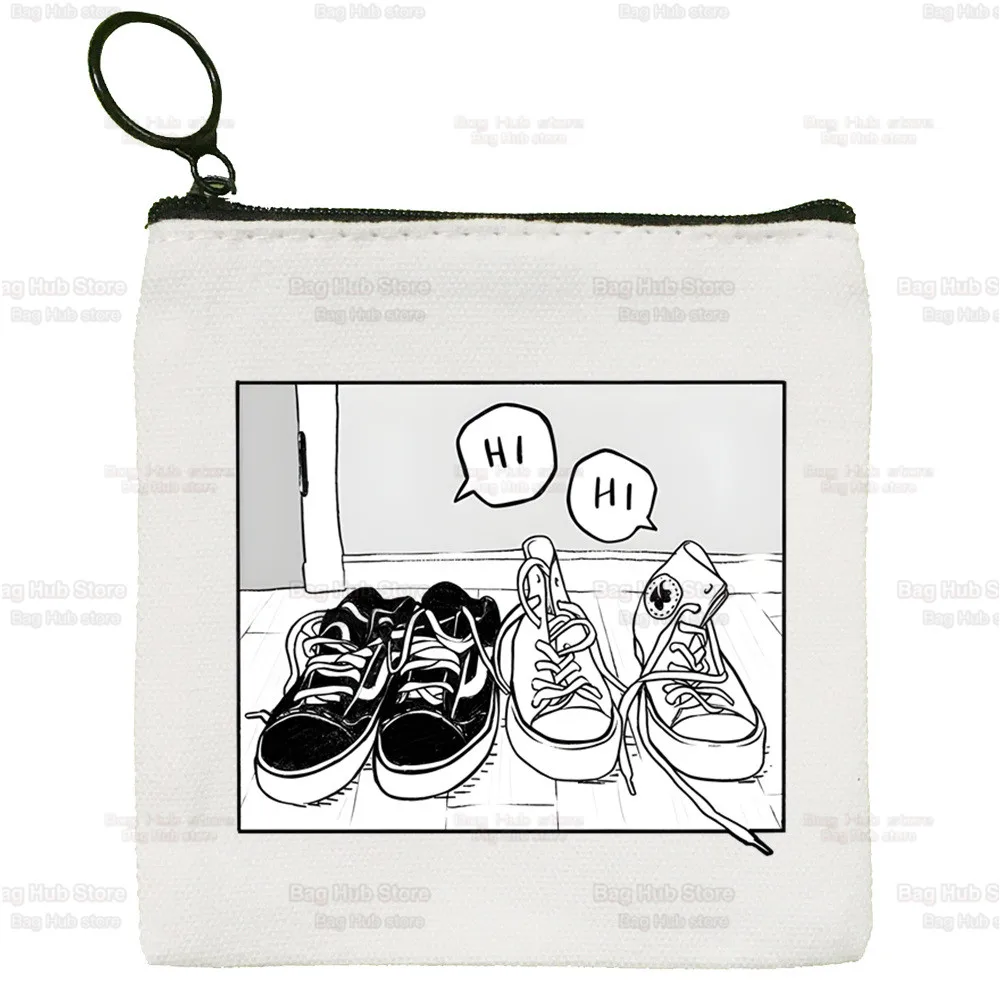 Heartstopper Square Bag Coin Purse Small Bag Nick and Charlie Card Bag Key Bag Coin Romance Tv Show Clutch Bag Zipper Key Bag