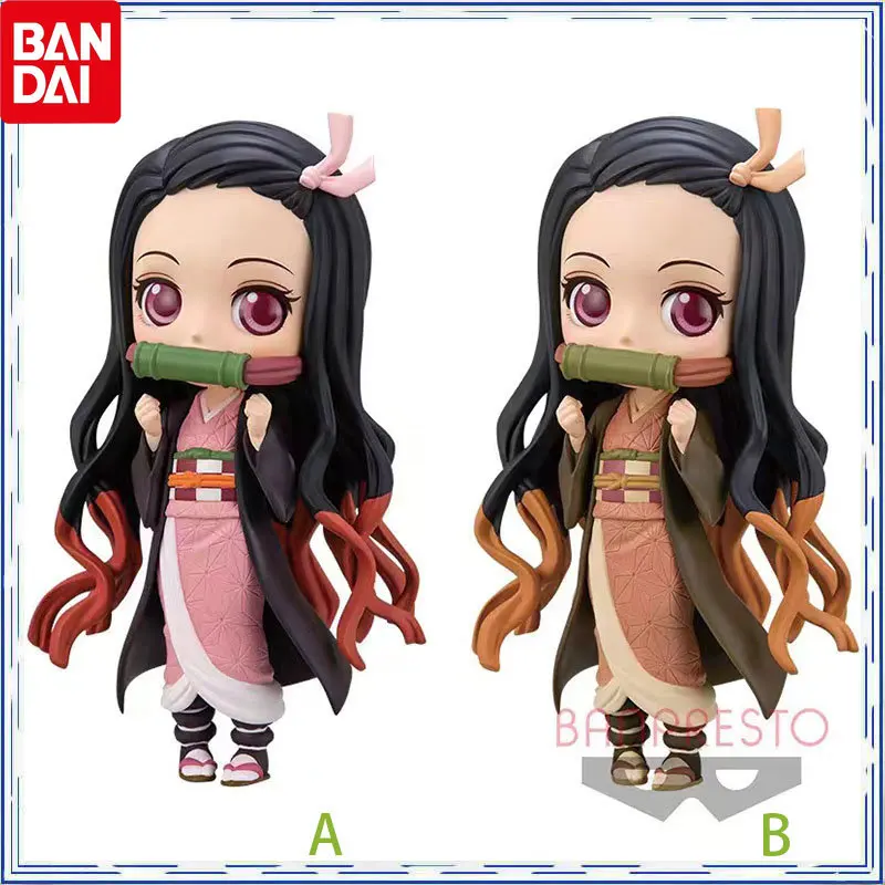 

Bandai Genuine Q-version Demon Slayer Kamado Nezuko Style A B Static State Amusement Action Figure Kawaii Cartoon Characters