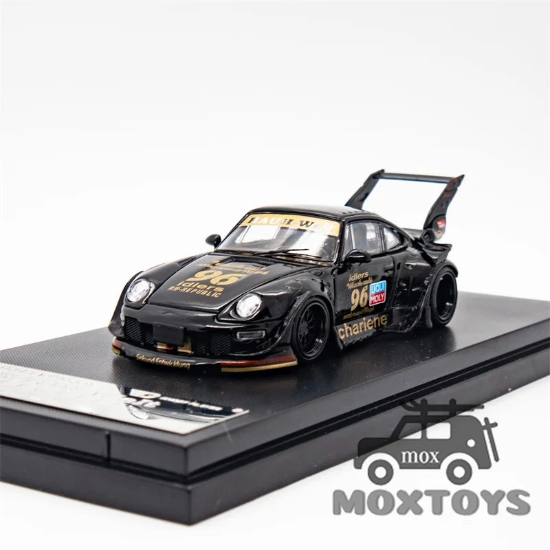 SW 1:64 RWB 993 Шарлин низкий/высокий хвост черный литая модель автомобиля