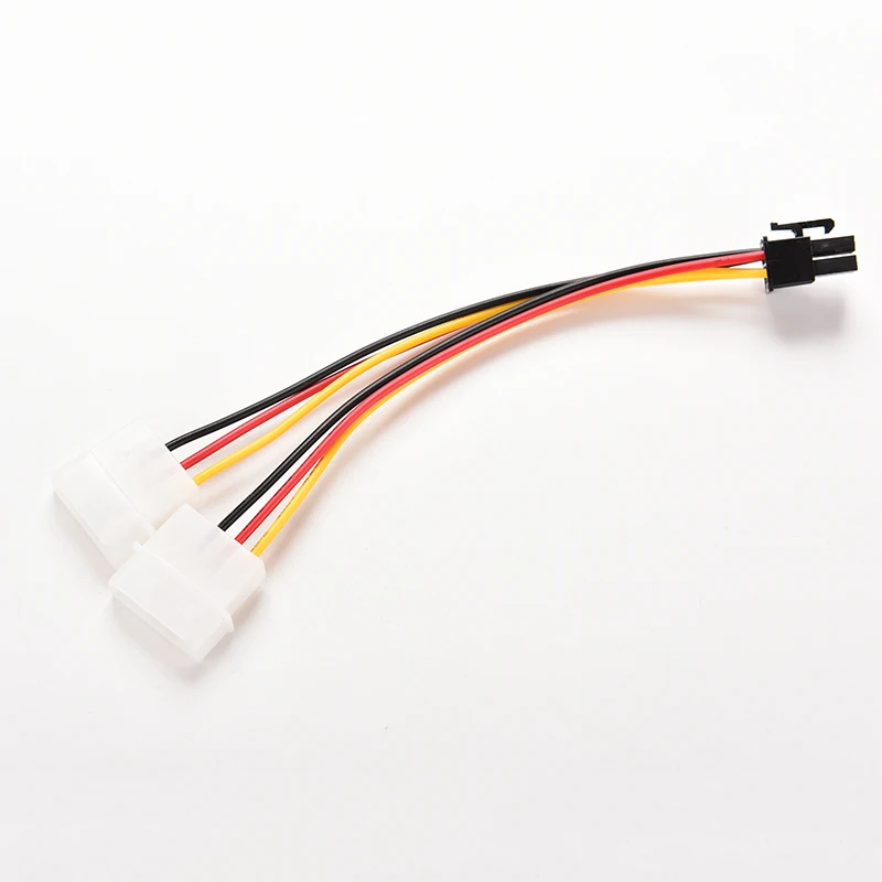 

New 15cm 2 IDE Dual 4pin Molex IDE Male To 6 Pin Female PCI-E Y Molex IDE Power Video Cards Cable Adapter Connector Wholesale