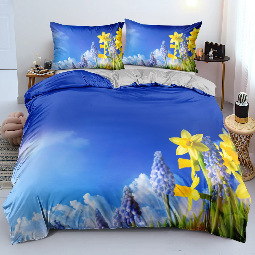 Постельное белье с 3D розой белый цветочный пододеяльник подушка Шамс двойной