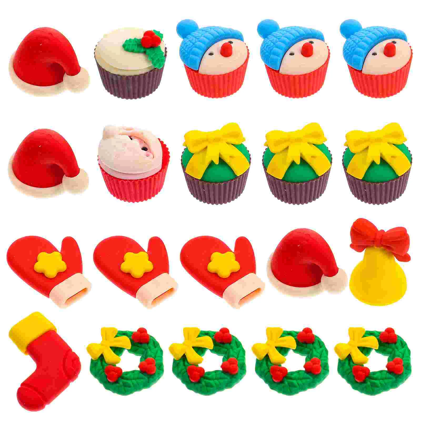 

Erasers Christmas Eraser Mini Stationerypencil Kids Filler Gift Bag Santa Party Cupcke Tree Students Kitchild Puzzlerubber