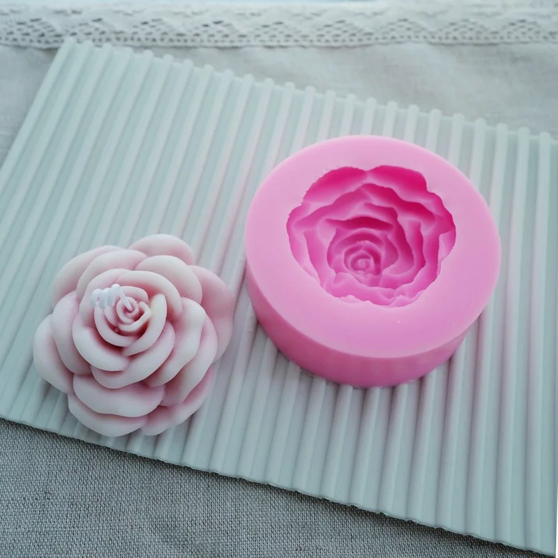 

3D Роза цветок Дизайн Свеча силиконовая форма для свеч формы для изготовления свечей цветок Форма Мыло ручной работы
