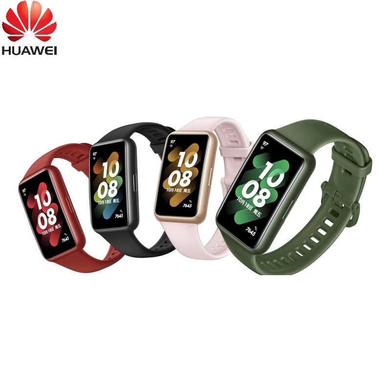 

HUAWEI Band 7 Smart Band All-day Blood Oxygen 1.47'' AMOLED Screen Heart Rate Smartband 2 Weeks Battery Life 5ATM Waterproof