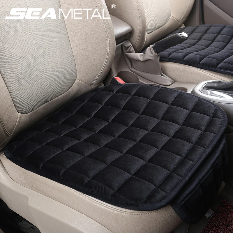 SEAMETAL Plush Car Seat Cover Ultra-Soft Car Seat Cushion Anti Slip Car Seat Protector Mat Universal for Sedan Suv Truck Pick-Up