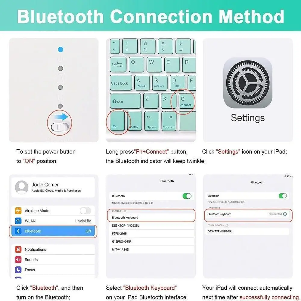 Фото Новинка, для Samsung Galaxy Tab A8, 10,5 дюймов, телефон с Bluetooth тачпадом, чехол для клавиатуры, мышь, кожа ярких цветов №4