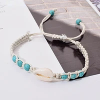 bohemian beach shell handmade woven bracelet adjustable rope chain bracelets for women cuff jewelry pulseras