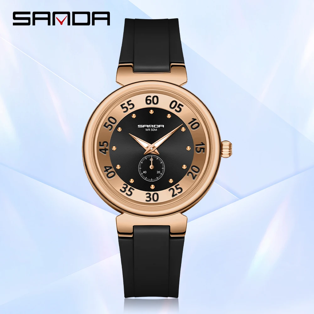 SANDA 2023 New Men Quartz Watch Fashion Casual Mens Clock Chronograph Luminous Finger 50M Waterproof Relogio Masculino 3212