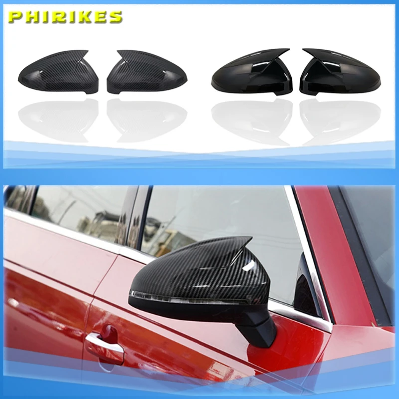 

Pair For Audi A4 A5 B9 Side Mirror Caps (Carbon Look) 2017 2018 2019 S4 S5 RS5 allroad Quattro replace Covers