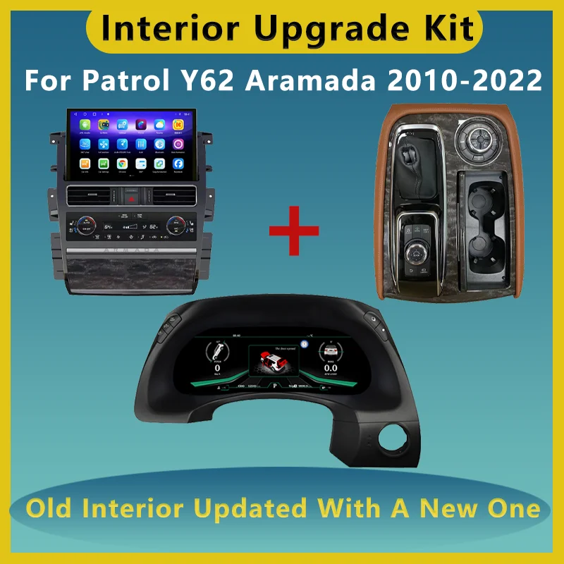 Android12 GPS-навигация 13 3 "для Nissan патруль Y62 Amanda 2010-2022 Беспроводная Carplay интерьерная