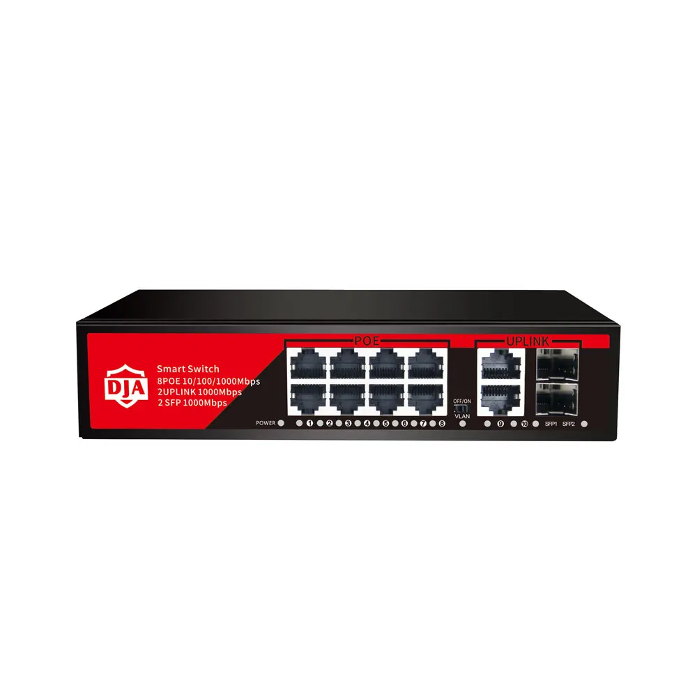 Full Gigabit  8 port 10/100/1000mbps non-managed POE switch with 2 SFP