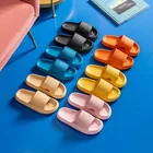 Сандалии женские домашние на толстой платформе, Нескользящие тапочки, пляжные тапочки, сланцы, резина, лето