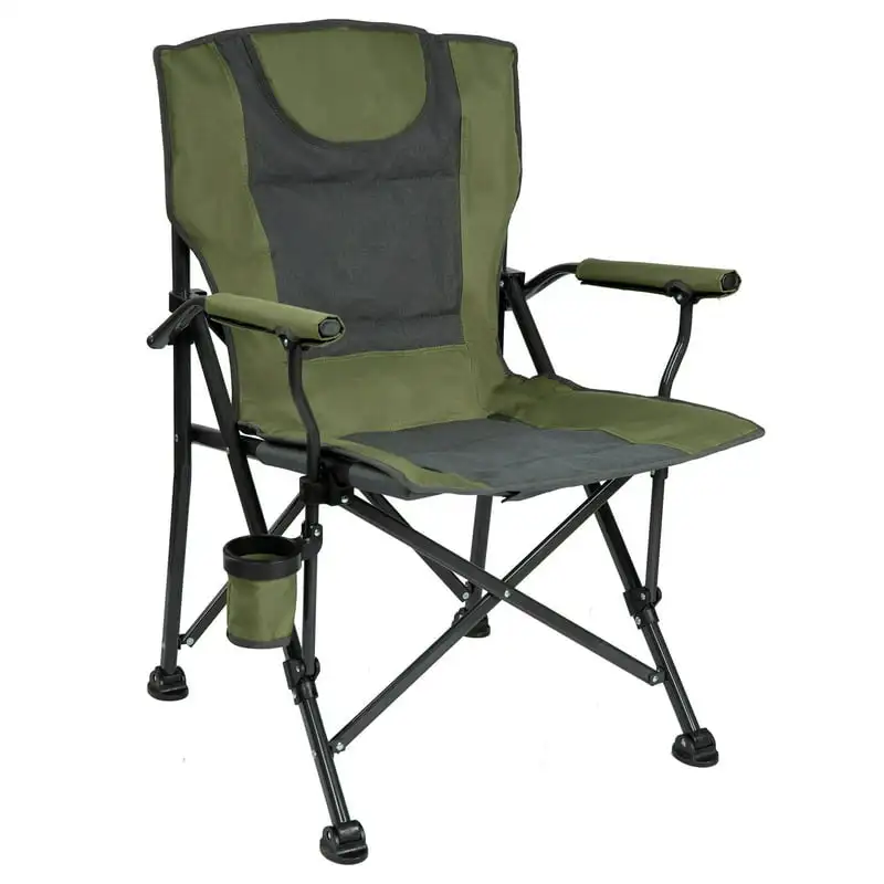 

Heated Portable Camp Chair - Green/Grey - Great for Camping, Sports and the Beach Baitcasting Baitcaster Fishing gear Foldable c